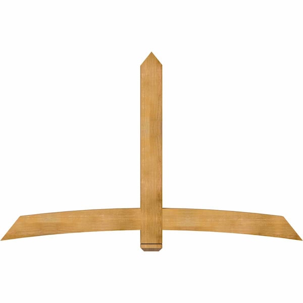 Ekena Millwork Bellingham Rough Sawn Timber Gable Bracket, Western Red Cedar, 84"W x 53"H x 4"D x 6"F, 15/12 Pitch GBW084X53X0406BEL00RWR - main